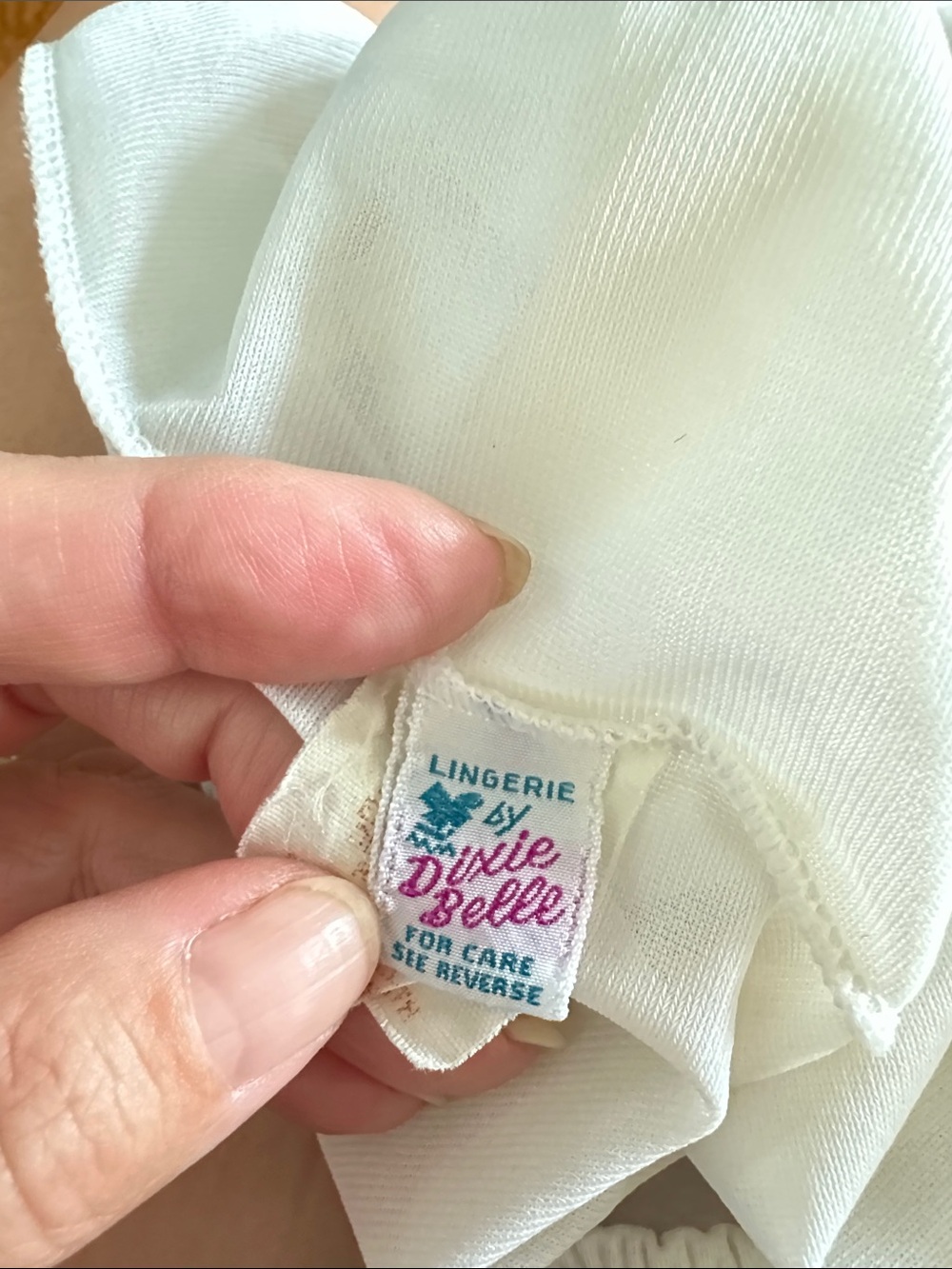 Vintage Lingerie by Dixie Belle‎ White Nylon Long Maxi Half Slip - Picture 6 of 7